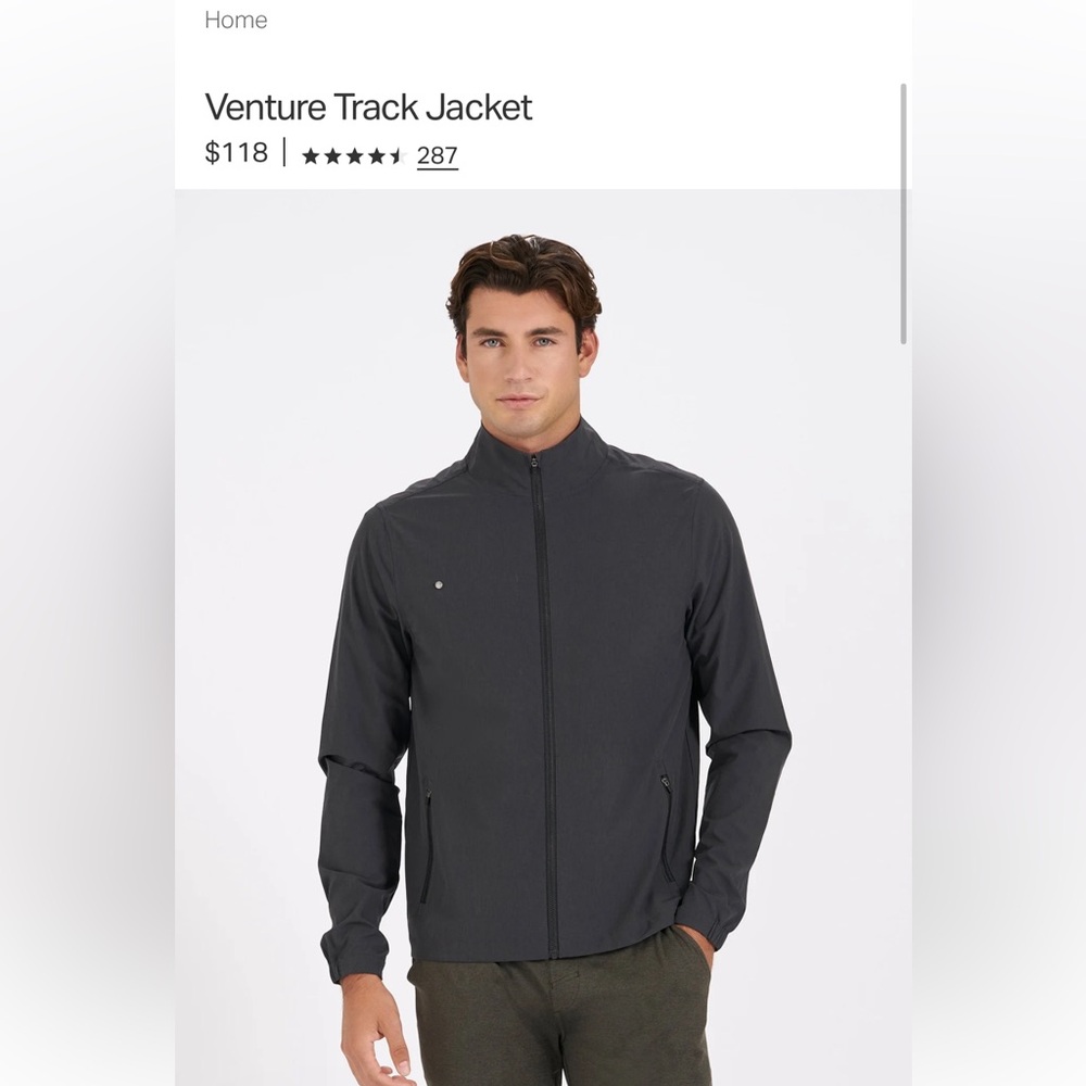 Vuori Men’s Venture Track Jacket — Blue